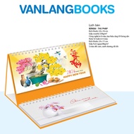 Desk Calendar 2026 Vanlangbooks - Bonsai & Calligraphy, Base color: Orange (VLLB16B) With Convenient