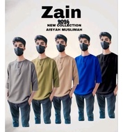 KURTA LELAKI DEWASA ROUND NECK LENGAN 3/4 COMO CREPE - ZAIN