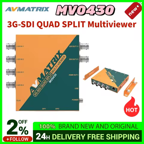 in stock AVmatrix MV0430 3G-SDI Scaling Converter Multiviewer for SDI Monitor 4 channel SDI multivie