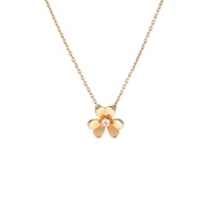 (Vca)Van Cleef Fankeyabao Frivole Flower Necklace Mini Single Diamond 18K Gold/Diamond