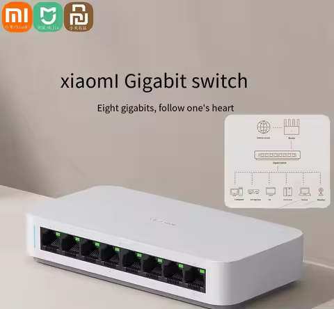 Xiaomi Mi 8 Ports RJ45 Gigabit Ethernet Switch 1000Mbps Mini Network Switches VLAN Ethernet Splitter