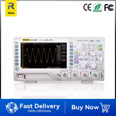 RIGOL DS1054Z 50MHz Digital Oscilloscope 1GSa/s Sampling Rate 24Mpts Memory Depth 4 Channels with RS