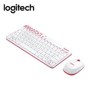 logitech羅技MK240 Nano無線鍵鼠組/ 白紅
