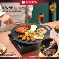 SUBRON Wajan Bulat 34cm SET Capitan 10inch Stainless Steel Pemanggang Anti Lengket Grill Daging Sosi