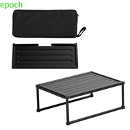 EPOCH Collapsible Camping Table, Folding Lightweight Small Beach Desk, Compact Aluminum Alloy Carring Bag Removable Outdoor Furniture BBQ Grill