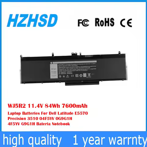 WJ5R2 11.4V 84Wh 7600mAh Laptop Batteries For Dell Latitude E5570 Precision 3510 04F5YV 0G9G1H 4F5YV
