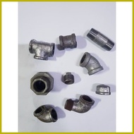 ◰ ☪ ✿ 1 1/4 1 1/ 2" 2" GI elbow, GI tee, GI Street Elbow, GI Elbow 45, GI coupling, GI cap, GI plug