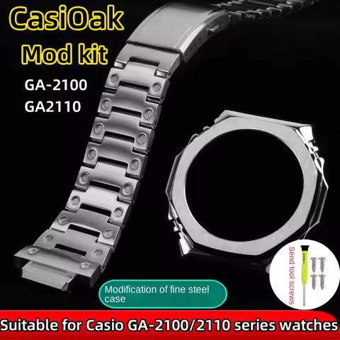GA2100 Mod case for Casio ga2100 metal case strap G-SHOCK GA2110 stainless steel mod kit Casioak GA-