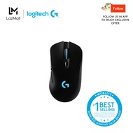 Logitech G703 LIGHTSPEED Wireless Gaming Mouse w/ HERO 25K Sensor LIGHTSYNC RGB POWERPLAY Compatible Lightweight 95g+10g Optional 100-25600 DPI Rubber Side Grips