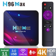 Original H96MAX V11 RK3318 Quad-Core Cpu Smart TV Box Android 11.0 2/4GB RAM 16/32/64GB Rom H96 MAX BT 4K 2.4G/5G WIFI TV Prefix BT4.0 3D USB 3.0 Set Top Box
