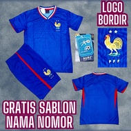 FRANCE AURI SPORT KIDS FOOTBALL SHIRT SET AGES 7-12 YEARS