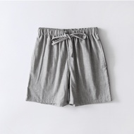 MUJI กางเกงใส่อยู่บ้านสไตล์ญี่ปุ่นชุดนอนขนาดพิเศษผ้าฝ้ายบริสุทธิ์สำหรับผู้ชายกางเกงใส่อยู่บ้านกางเกง