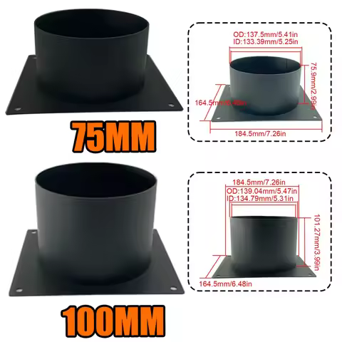75mm/100mm Car Air Diesel Parking Heater Base Mounting Bracket Floor Plate Turret Planar Deep Black 