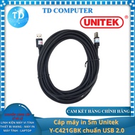 Unitek Y-C421GBK 5m printer cable USB 2.0 standard - Genuine product