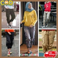 Thick Premium Jargo Sweatpant Women Many Pockets Jumbo Culottes Pant Highwaist Casual Pants Latest P