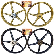 SP522 5 BATANG SPORT RIM + CUSTOM CHROME HUB Y15ZR Y16ZR
