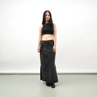 Amigos de Nimes - Katty Denim Black Tint Brown Long Skirt