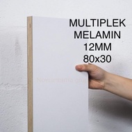 Plywood 12mm white melamine plywood (80x30)cm, melamine plywood, white