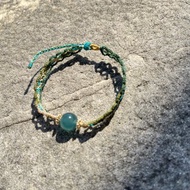 Angel's tears翠色-天然瓜地馬拉翡翠 高冰藍水翡翠設計編織手繩