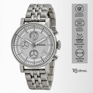 jam tangan fashion wanita Fossil ladies Boyfriend analog strap rantai cewek Chronograph silver Stainless Steel water resistant luxury Watch mewah elegant Original ES2198
