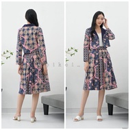 Y4k Pikoi_id / Setelan batik wanita modern lengan panjang semi blazer