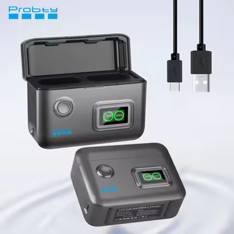 Probty NP-FZ100 FW50 LP-E6NH LP-E17 EN-EL15c EN-EL25 DMW-BLK22 NP-W126S Dual Slot Camera Battery Dua