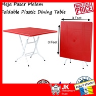 Night Market Table 3x3/ Foldable Plastic Dining Table 3'' x 3' Folding Table/ Plastic Table 3 x 3/Pl