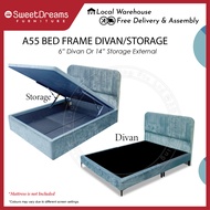 [Pre-Order] A55 Divan Bed Frame | Storage Bed Frame