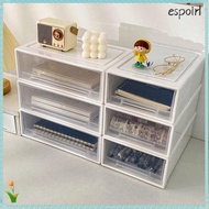 ESPOIR Drawer Storage Box, Multifunction Visible Stackable Storage Box, Stackable Plastic Desktop St
