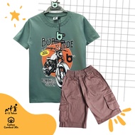 Boys' Cargo Shirt and Chinos Pants Set Ages 4 - 12 Years Dk3