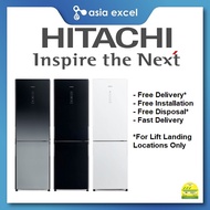 HITACHI R-BG415P6MSX BLACK/GRAY/WHITE 330L BOTTOM FREEZER REFRIGERATOR