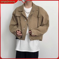 XMAN S-5XL Men's Fashion Crop Tops Long Sleeves Solid Color Suit Jacket