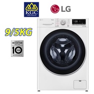 LG 9/5kg FV1209D4W Front Load Washer Dryer with AI Direct Drive™, Steam™ Washing Machine Mesin Basuh