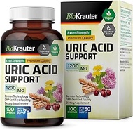Uric Acid Capsules - Herbal Supplement Promoting Liver Cleanse, Antioxidant Support - Turmeric, Tart Cherry, Dandelion, Milk Thistle, Celery, Hydrangea - Non-GMO, Vegan - 1200mg, 100 Caps