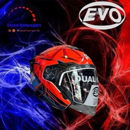[SG SELLER 🇸🇬] NEW ARRIVAL! PSB APPROVED! Evo RS9 Web Gloss Red Blue White Racing Spider Motogp Open Face Helmet