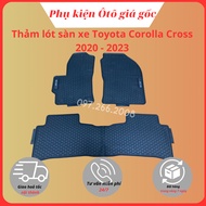 THẢM LÓT SÀN CAO SU Toyota Corolla Cross 2020 ->2025 hàng cao su đẹp không mùi dễ vệ sinh chuẩn form