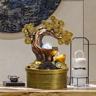 Flowing Water Lucky Ornaments Make Money Feng Shui Wheel Circulating Fountain Living Room Office Entrance Decoration Mo