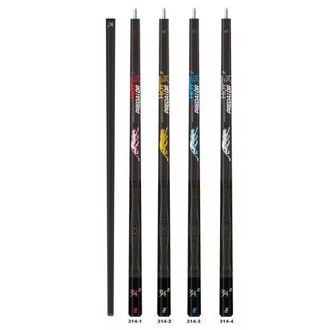 Various Styles High Quality Carbon Fiber 58 Inches Pool Cue Stick 12.5mm Billiard Cue Tip