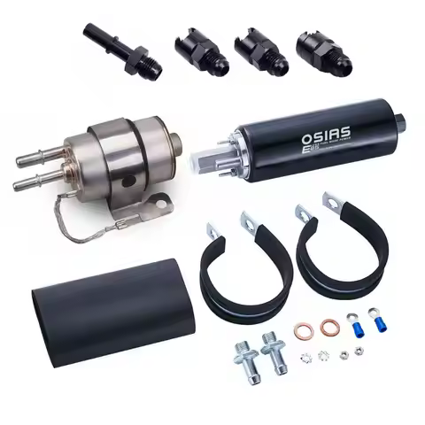 OSIAS Universal High Flow & Pressure External Inline 255LPH Fuel Pump GSL392 28-3012 6AN Fittings Ki