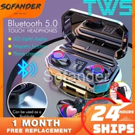 Ready Stock Amoi M12 M11 LED Bluetooth Earphone 9D Stereo Wireless Earbuds Mini Wireless Earphone He