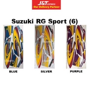 Suzuki RU RG SPORT (6) Body Sticker Stripe Silver / Purple / Blue