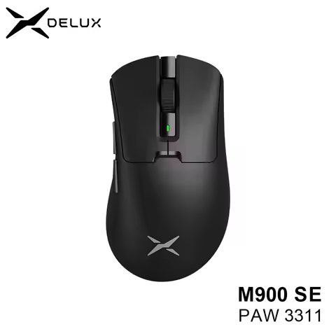 Delux M900 SE Wireless Gaming Mouse Ergonomic Mice PAW3311 12000DPI Lightweight 63g for Right Big Ha