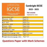 Cambridge Igcse 3 Year Series ( 2023 Oct/Nov - 2025 Feb/March - May/June - Oct/Nov )