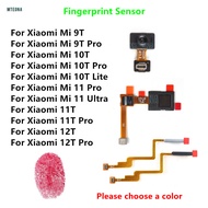 Power Button Fingerprint Sensor For Xiaomi Mi 9T 10T 11T 12T 11 Pro Ultra Lite Home Button Flex Cabl