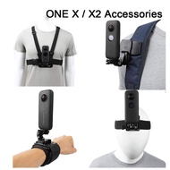 Accessories Kit for Insta360 One X2/X/One R/GoPro Hero,Quick Release Head Mount+Backpack Clip+Chest Strap+Wristband Body Holder