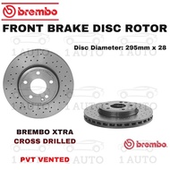 GENUINE BREMBO XTRA CROSS DRILLED FRONT BEAKE DISC ROTOR MERCEDES W176 A200 A156 GLA180 GLA200 W246 