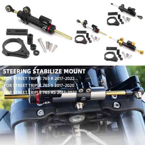 New Damper Shock Absorber Stabilizer Steering Dampers Bracket For Street Triple 765RS 765 RS STREET 