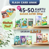 Jc Acc FLASH CARD Children's Education | Contents 45-50 Cards | Aster Thick Material 200GR | Kids flashcard | Children's Education Card | Kids Game Card | Kindergarten SD PAUD Study Card