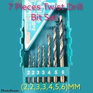 TOTAL HEAVY DUTY HSS TWIST DRILL BIT SET - 7PCS (TACSD0075) [100% ORIGINAL]