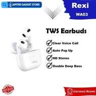 [[ Headset Bluetooth Rexi Wa03 Pro Tws Earbuds Double Deep Bass Hd